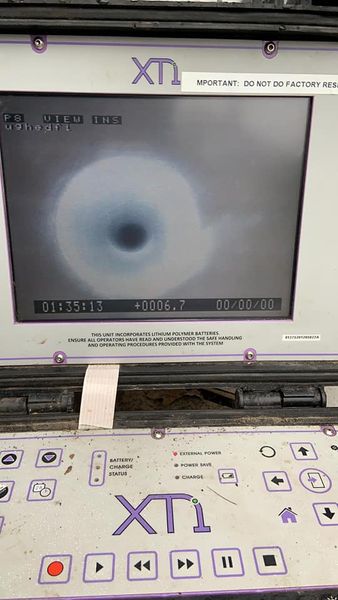 a screen with a circle on it