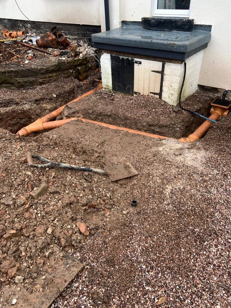 a pipe in the ground